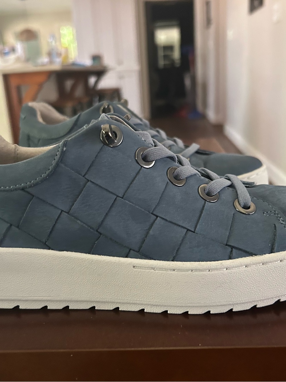 Jambu Chloe Women's Casual Woven Lace-Up Sneakers - Blue